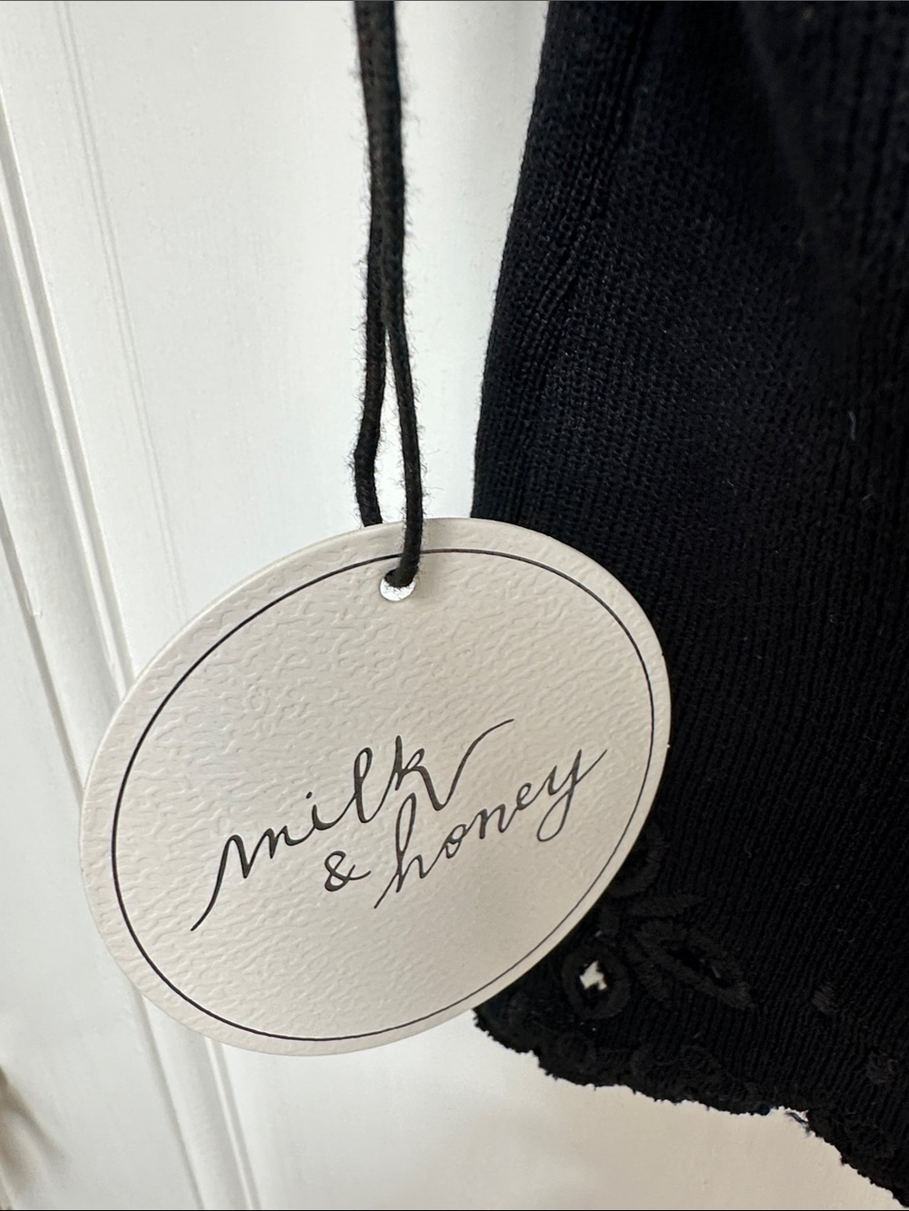 Milk & Honey Black Knit Square-Neck Tank Top - Picture 4 of 5